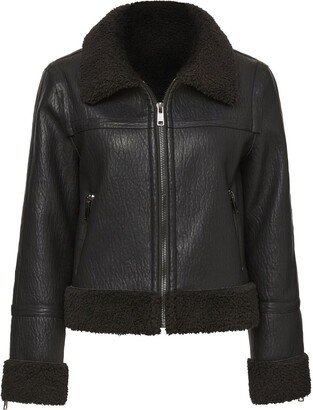 Berlin faux-shearling trim jacket