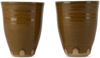 Lily Pearmain SSENSE Exclusive Brown Fingerprint Cup Set