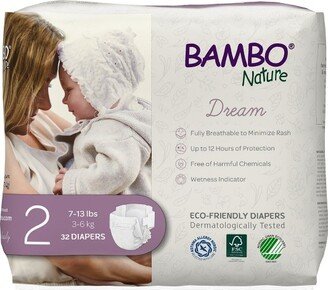 Bambo Nature Dream Disposable Diapers, Eco-Friendly, Size 2, 32 Count, 3 Packs, 96 Total