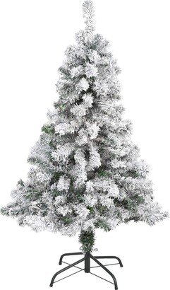 4ft. Flocked Rock Springs Spruce Artificial Christmas Tree