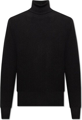 Turtleneck Ribbed-Knit Jumper-AE