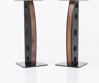 Aerosonic By Alpine Wood Co. Metal & Hardwood Speaker Stand Pair