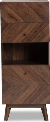 Hartman Wood Storage Cabinet Walnut Brown