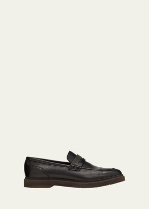 Leather Monili Slip-On Loafers