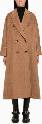 Camel double-breasted coat