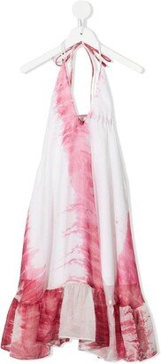 Little Bambah Tie-Dye Halter Maxi Dress