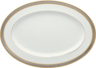 Brilliance Oval Platter, 16 - White/gold/platinum