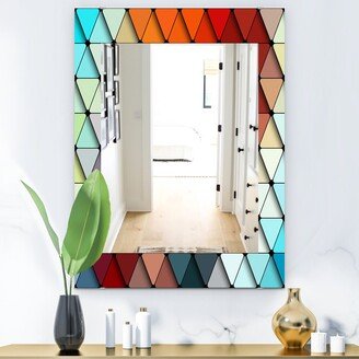 Porch & Den 'Triangular Colourfields 23' Printed Modern WallMirror