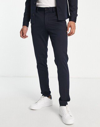 slim jersey suit pants in navy