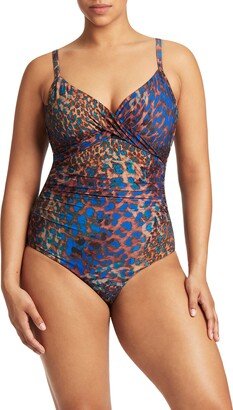 Twist Front DD- & E-Cup Underwire One-Piece Swimsuit-AA