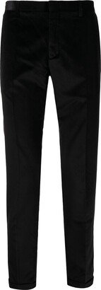 Velvet Straight-Leg Suit Trousers