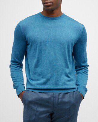 Men's Cashmere-Silk Crewneck Sweater