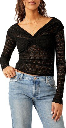 Hold Me Closer Lace Off the Shoulder Crop Top