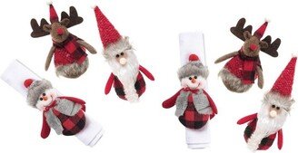 Santa & Friends Napkin Ring Set of 6