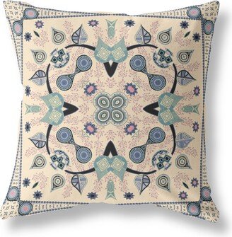 Amrita Sen Designs Amrita Sen Paisley Leaf Geo Indoor Outdoor Pillow-AB