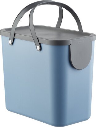Stacking Recycle Bin w/ Lid Blue