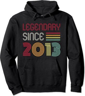 2013 Birthday - Vintage 2013 Present Birthday Legendary Since 2013 Pullover Hoodie