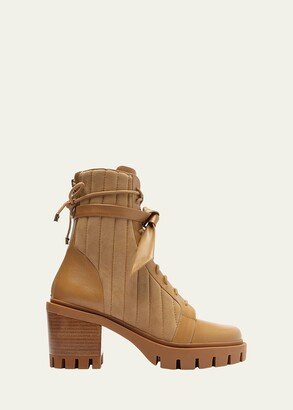 Clarita Quilted Lug-Sole Combat Booties