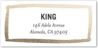 Address Labels: Brushed Letters Address Label, White, Address Label, Matte