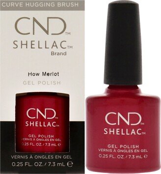 Shellac Nail Color - How Merlot by for Women - 0.25 oz Nail Polish