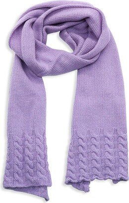 Cable Knit Wool & Cashmere Scarf