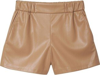 Koa faux-leather shorts