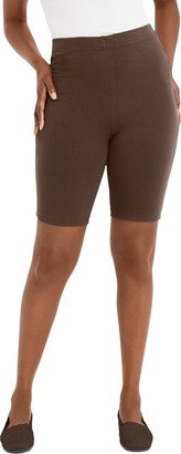 Jessica London Jeica London Women' Plu Size Everyday Bike Short, 22/24 - Chocolate