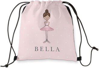 Drawstring Backpacks: Princess Dancer Hearts Drawstring Backpack