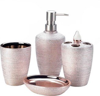 Novelty Golden Rose Shimmer Bath Accessory Set