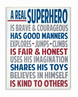 Home Decor Typography Art, A Real Superhero Wall Plaque Art, 12.5 x 18.5