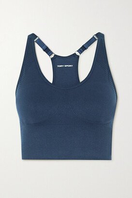 Seamless Stretch Sports Bra - Blue