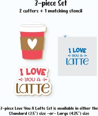 Valentines Cookie Cutters | I Love You A Latte Cutter Set Plaque