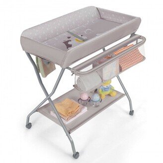 Baby Changing Table with Safety Belt and 4-side Defence - 36.5 x 27 x 40.5