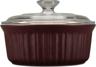 French Colors 1.5qt Round Ceramic Baking Dish - Cabernet