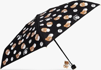 Folding Umbrella With Logo Unisex - Black-AF