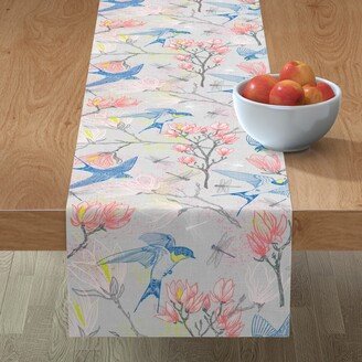 Table Runners: Swallows And Magnolias - Multi Table Runner, 90X16, Multicolor