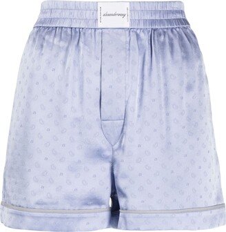 Logo-Jacquard Silk Boxer Shorts