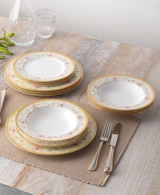 Blooming Splendor 12 Piece Set, Service For 4