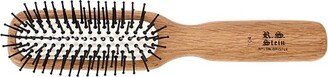 Bass Brushes - Men's Hair Brush Style & Detangle Professional Grade Nylon Pin Genuine Natural Wood Handle 6 Row Cushion Style Oak Wood