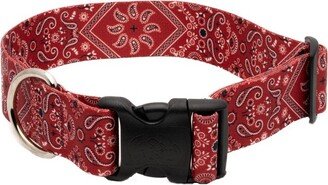 Country Brook Petz 1 1/2 Inch Red Bandana Dog Collar (Large)