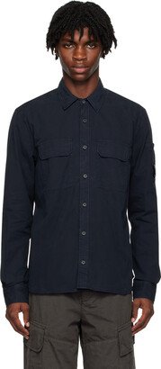 Navy Garment-Dyed Shirt