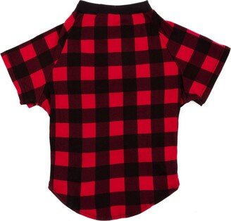 Leveret Big Dog Cotton Pajama Plaid Black and Red - Black Red