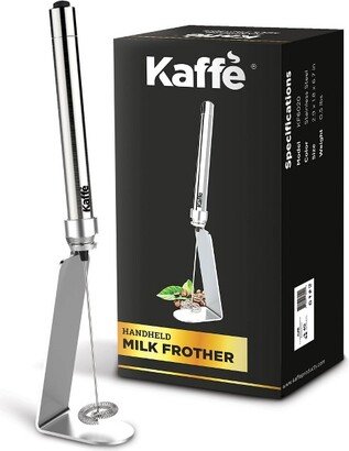 Handheld Milk Frother with Stand - Stainless Steel