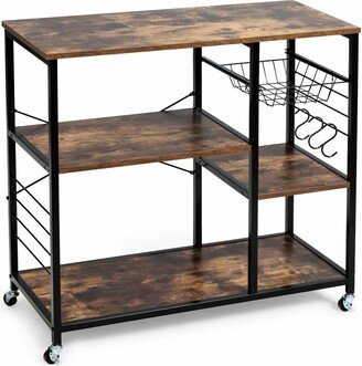 Rolling Industrial Kitchen Baker's Storage Shelf - 35.5