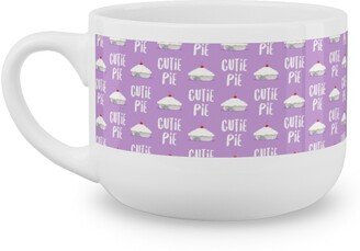 Mugs: Cutie Pie - Purple Latte Mug, White, 25Oz, Purple