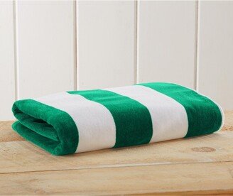 Great Bay Home Novia Cotton Oversize Velour Beach Towel (40 x 70, Green)