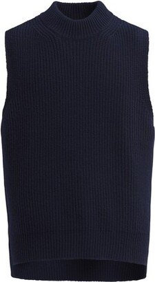 Carded virgin wool vest