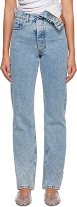 Blue Asymmetric Jeans-AA