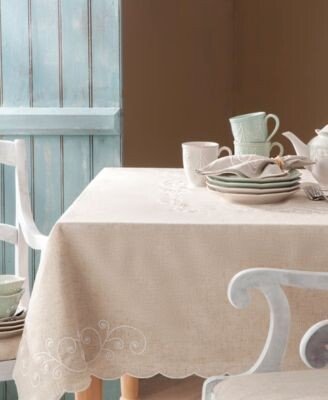 French Perle Embroidered Tablecloths