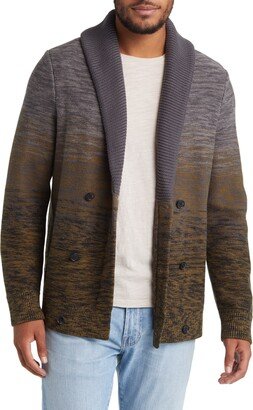 Gradient Double Breasted Cardigan